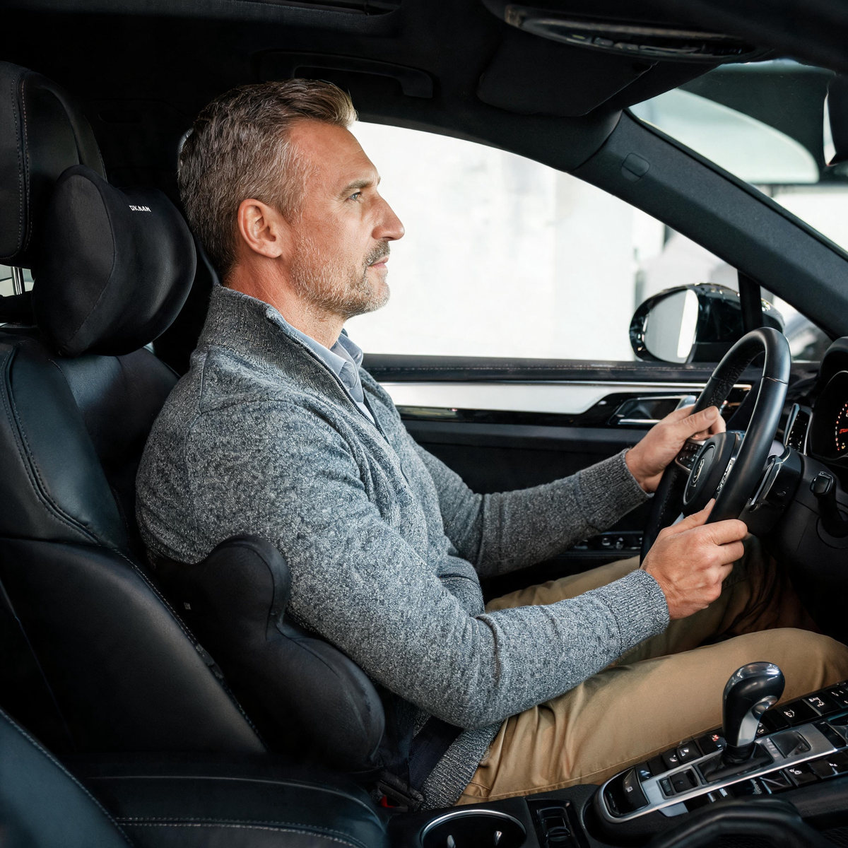 🖤 Car Support Set | Memory Foam | Driving | Commuters | Ergonomic Comfort