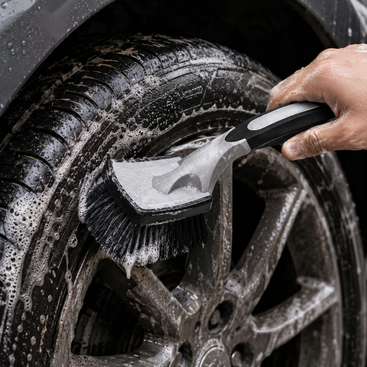 🛞 Car Tire Brush | Durable Bristles | Deep Clean
