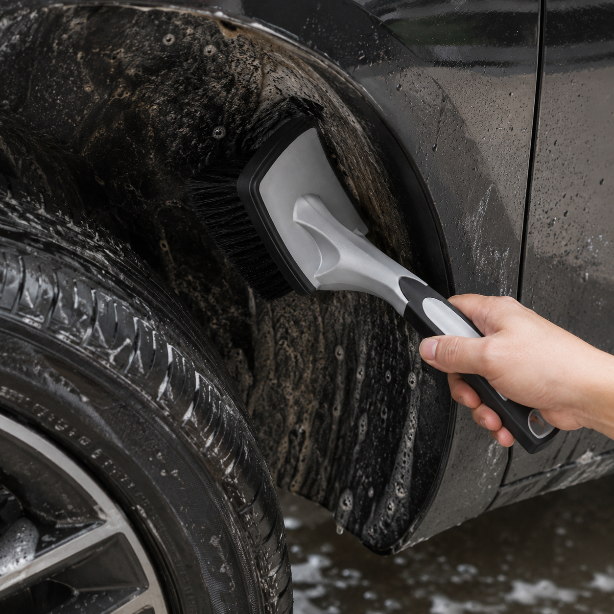 🛞 Car Tire Brush | Durable Bristles | Deep Clean
