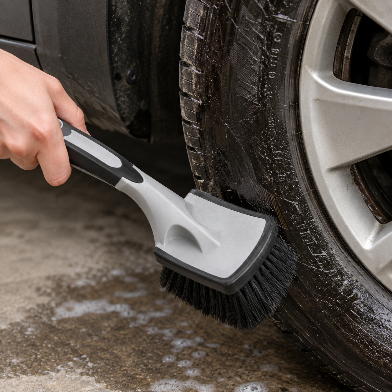 🛞 Car Tire Brush | Durable Bristles | Deep Clean