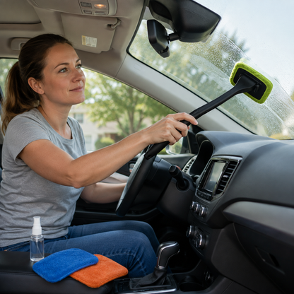 🧽 Gift-Ready | Microfiber Auto Cleaning Utility | Driver-Friendly Care Set