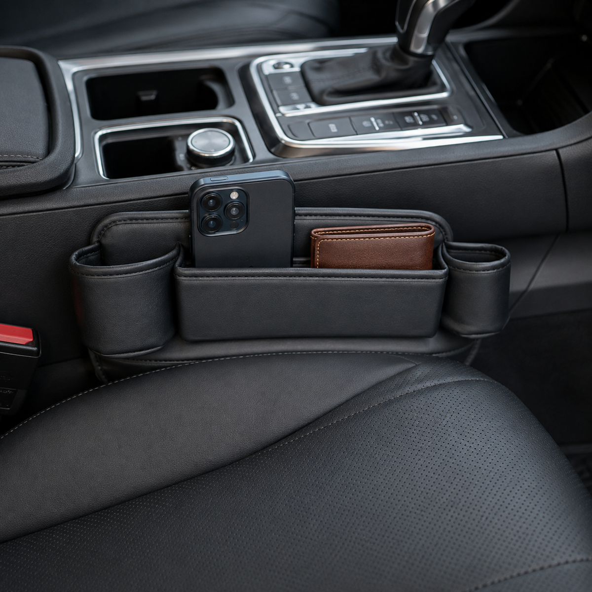 🚗 Car Seat Organizer | Leather Look | Clutter-Free Storage