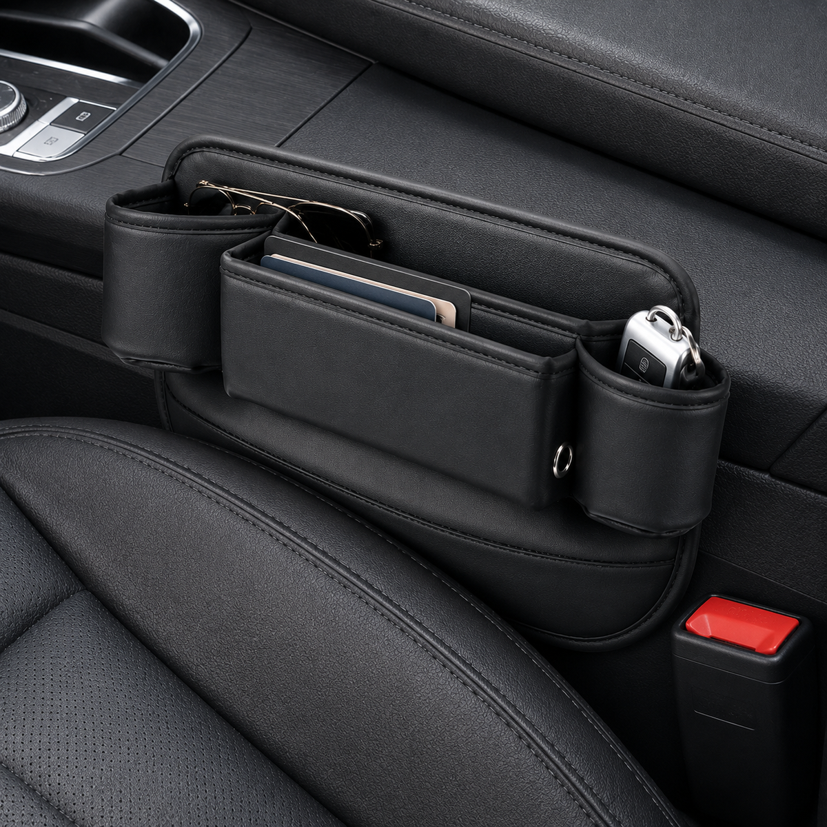 🚗 Car Seat Organizer | Leather Look | Clutter-Free Storage