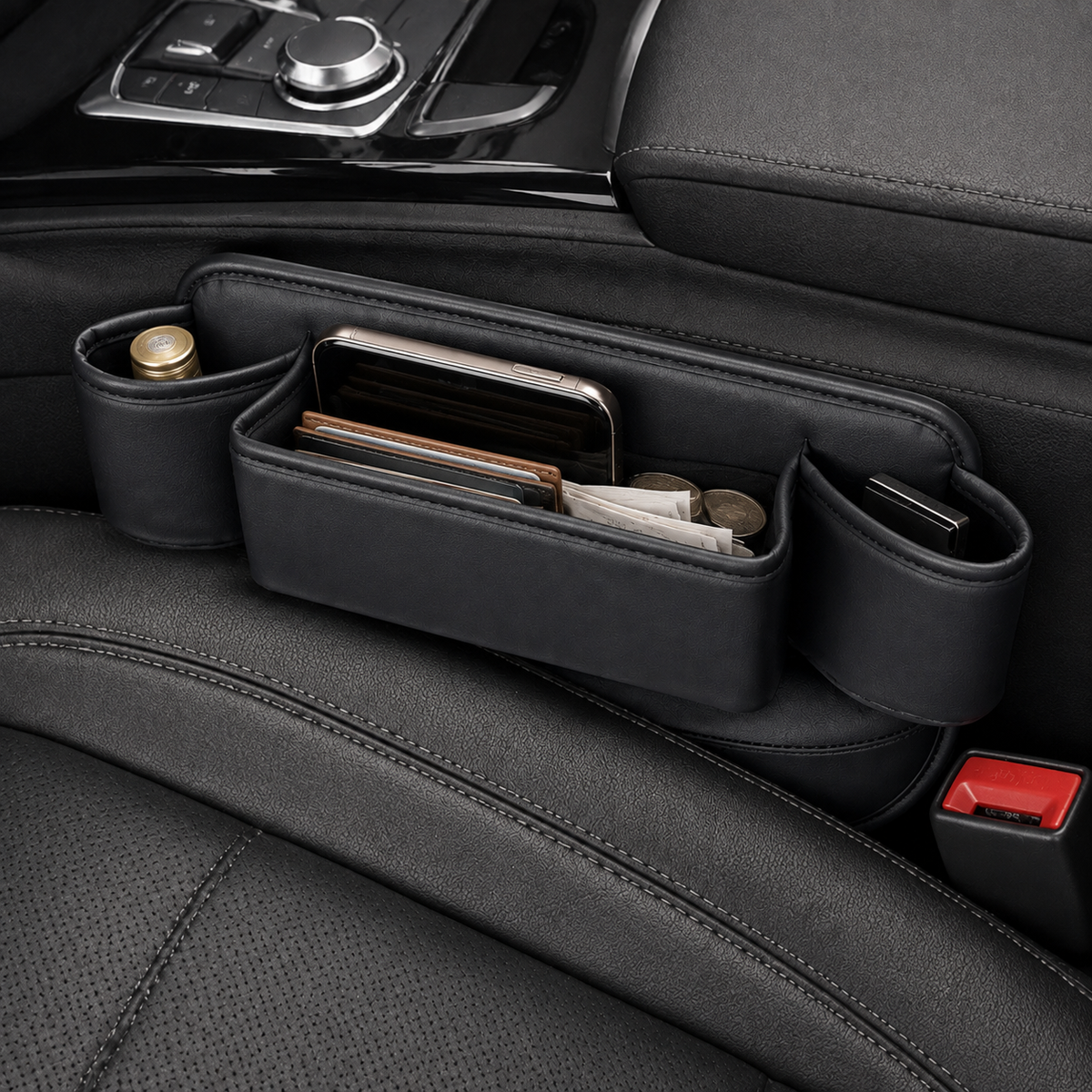 🚗 Car Seat Organizer | Leather Look | Clutter-Free Storage