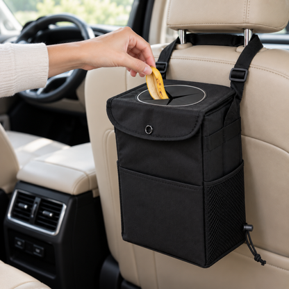 🗑️ Car Trash Can | Oxford Fabric | Clean Interior