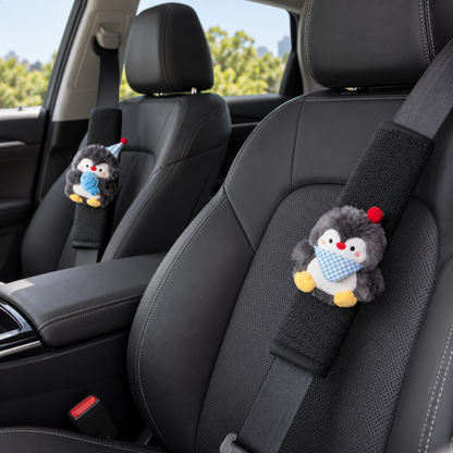 🐧 Seatbelt Pads | Mesh | Driving | Families | Plush Penguin