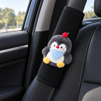 🐧 Seatbelt Pads | Mesh | Driving | Families | Plush Penguin