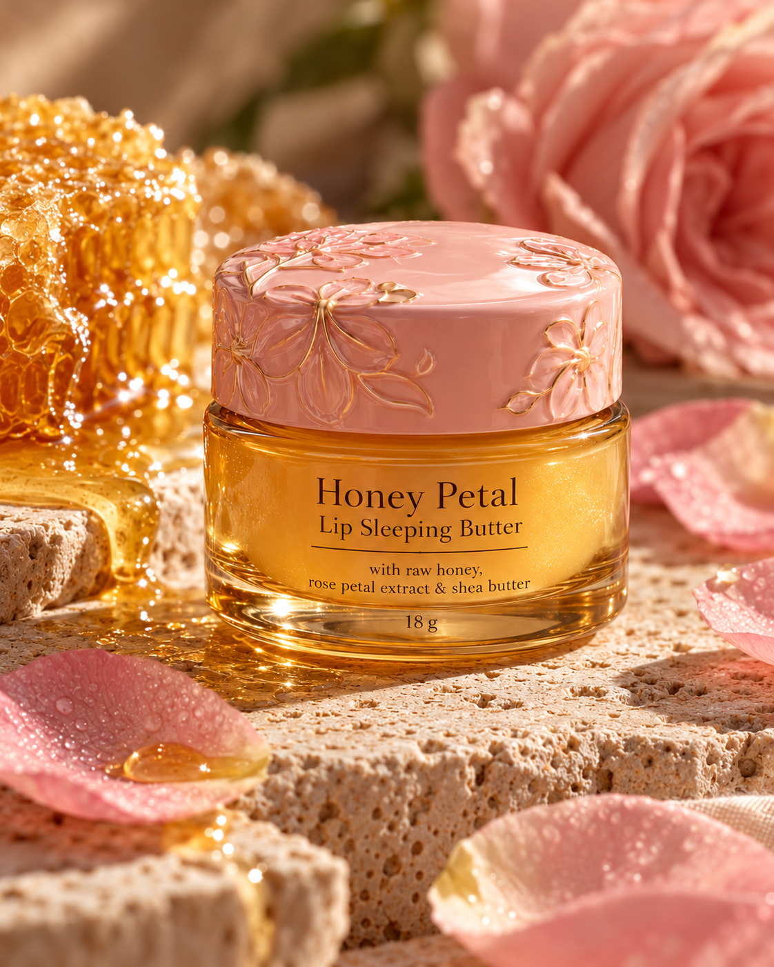 Brand-style editorial skincare product detail