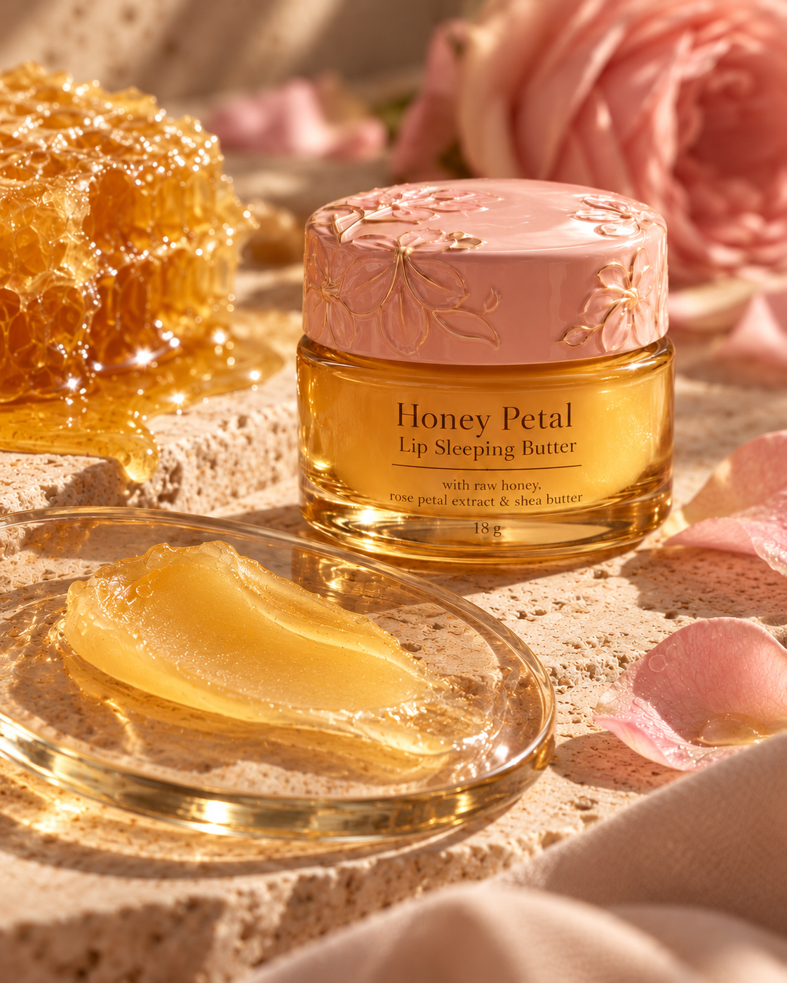 Brand-style editorial skincare product detail