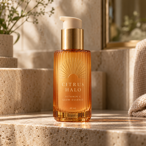 Editorial hero photo of premium skincare product 4